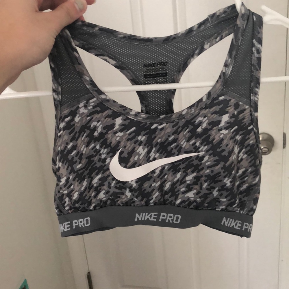 Nike gray sports bra